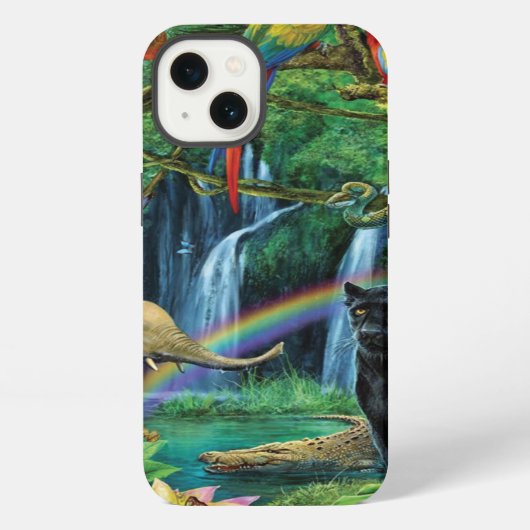 Dieren die samenleven werpen kussen iPhone hoesje (Achterkant)