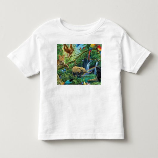 Dieren die samenleven werpen kussen kinder shirts (Voorkant)