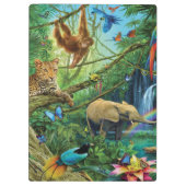 Dieren die samenleven werpen kussen klembord (Achterkant)