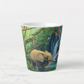 Dieren die samenleven werpen kussen latte mok (Voorkant)