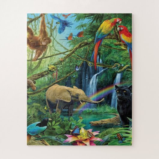 Dieren die samenleven werpen kussen legpuzzel (Verticaal)