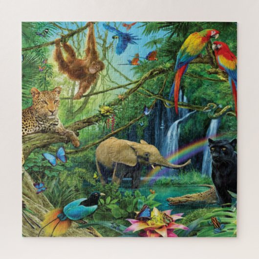 Dieren die samenleven werpen kussen legpuzzel (Verticaal)