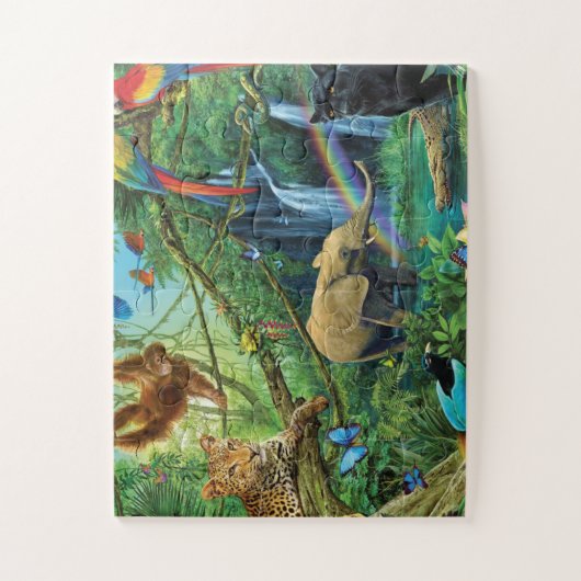 Dieren die samenleven werpen kussen legpuzzel (Verticaal)