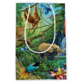 Dieren die samenleven werpen kussen medium cadeauzakje (Voorkant)