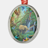 Dieren die samenleven werpen kussen metalen ornament (Links)