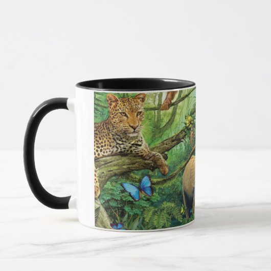 Dieren die samenleven werpen kussen mok (Links)