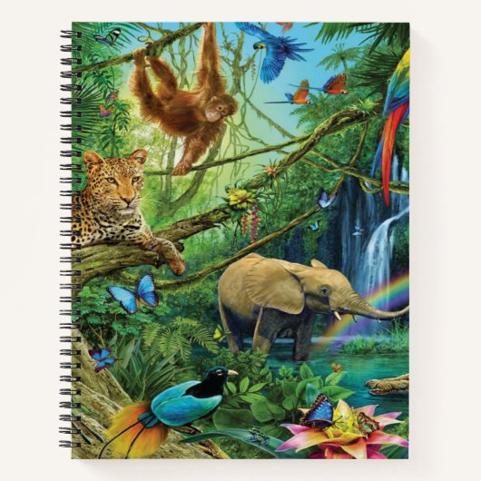 Dieren die samenleven werpen kussen notitieboek (Voorkant)