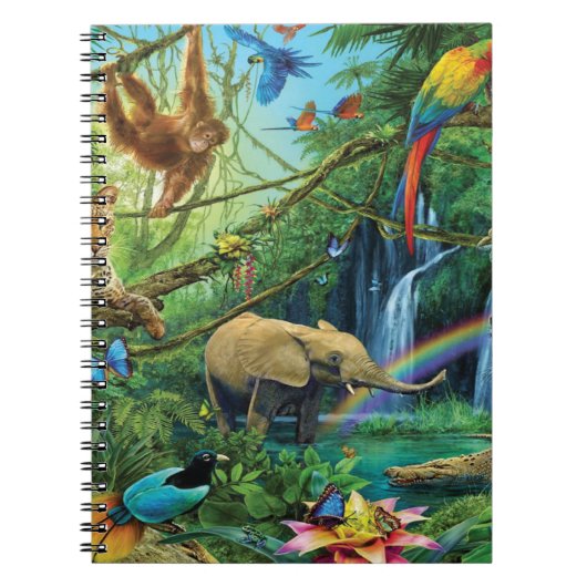 Dieren die samenleven werpen kussen notitieboek (Voorkant)