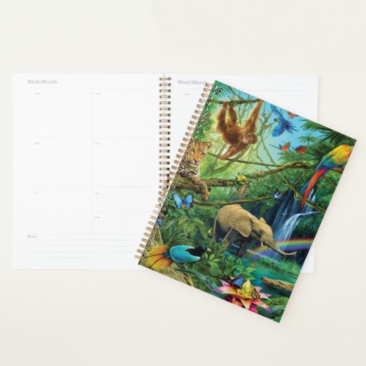 Dieren die samenleven werpen kussen planner (Display)