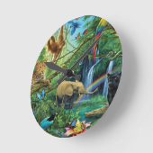 Dieren die samenleven werpen kussen ronde klok (Hoek)