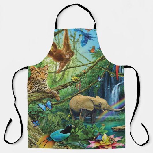 Dieren die samenleven werpen kussen schort (Voorkant)