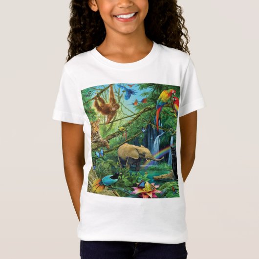 Dieren die samenleven werpen kussen t-shirt (Voorkant)