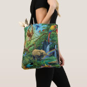 Dieren die samenleven werpen kussen tote bag (Dichtbij)