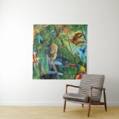 Dieren die samenleven werpen kussen wandkleed (In Situ (horizontaal))