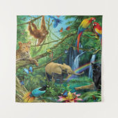 Dieren die samenleven werpen kussen wandkleed (Voorkant)