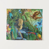 Dieren die samenleven werpen kussen wandkleed (Voorkant (horizontaal))