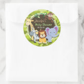 Dieren dierentuin; heldergroene camo, camouflage ronde sticker (Tas)