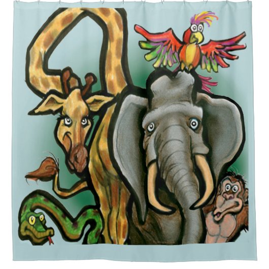 Dieren Douchegordijn (Voorkant)
