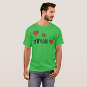 Dieren drie harten dier liefde cadeau t-shirt (Voorkant volledig)