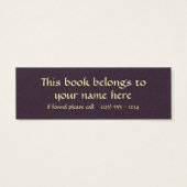 dieren, elegante witte kat, herfstbloemen mini visitekaartjes (Achterkant)