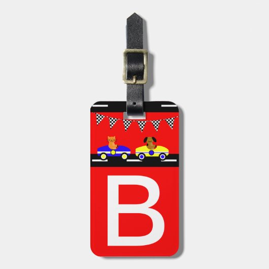 Dieren en Auto's Bagagelabel (Voorkant verticaal)