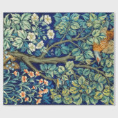 Dieren en bloemen, bos, William Morris Cadeaupapier (Vlak)