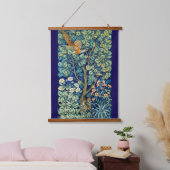 Dieren en bloemen, bos, William Morris Hangend Wandkleed (Slaapkamer)