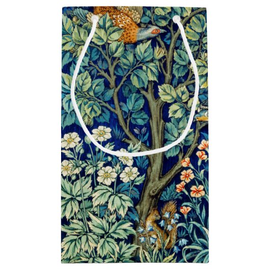 Dieren en bloemen, bos, William Morris Klein Cadeauzakje (Achterkant)