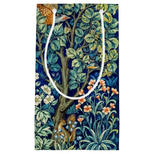 Dieren en bloemen, bos, William Morris Klein Cadeauzakje (Voorkant)