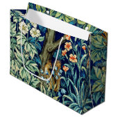 Dieren en bloemen, bos, William Morris Large Groot Cadeauzakje (Voorkant Gekanteld)