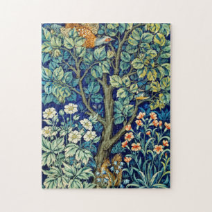 Dieren en bloemen, bos, William Morris Legpuzzel