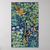 Dieren en bloemen, bos, William Morris Poster (Voorkant)