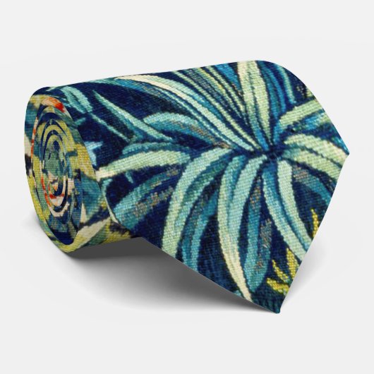 Dieren en bloemen, bos, William Morris Stropdas (Opgerold)