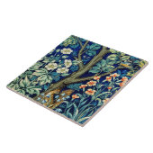 Dieren en bloemen, bos, William Morris Tegeltje (Zijkant)