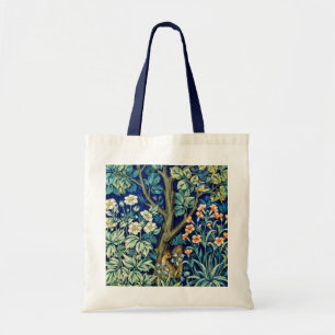 Dieren en bloemen, bos, William Morris Tote Bag