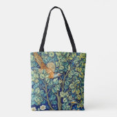 Dieren en bloemen, bos, William Morris Tote Bag (Achterkant)