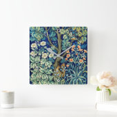 Dieren en bloemen, bos, William Morris Vierkante Klok (Huis)