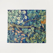 Dieren en bloemen, bos, William Morris Wandkleed (Voorkant (horizontaal))