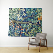 Dieren en bloemen, bos, William Morris Wandkleed (In Situ (horizontaal))