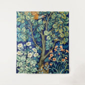Dieren en bloemen, bos, William Morris Wandkleed (Voorkant)