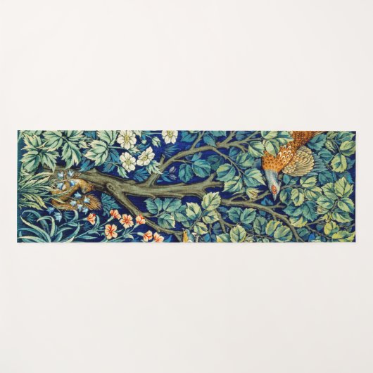 Dieren en bloemen, bos, William Morris Yogamat (Voorkant (horizontaal))