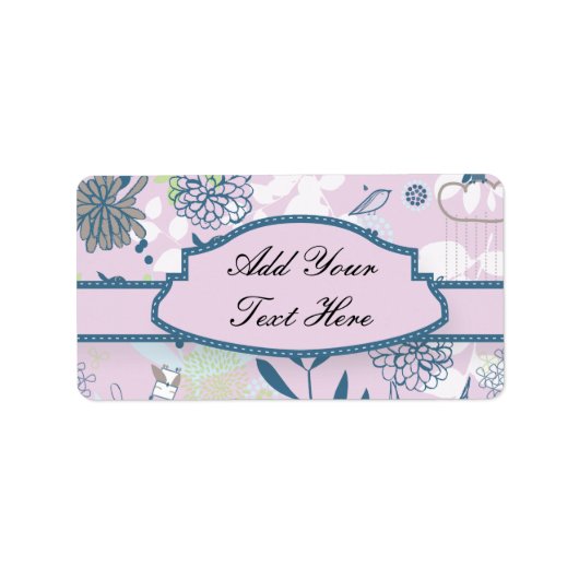 Dieren en bloemen etiket (Voorkant)