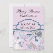 Dieren en bloemen save the date (Voorkant)