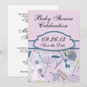 Dieren en bloemen save the date (Voorkant / Achterkant)