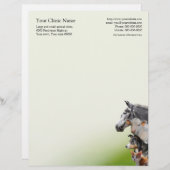 Dieren en landbouwhuisdieren briefhoofd sjabloon (Voorkant / Achterkant)