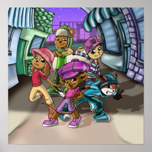 Dieren en Petten Poster (Voorkant)