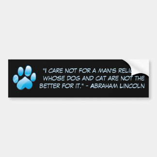 Dieren en religie bumpersticker