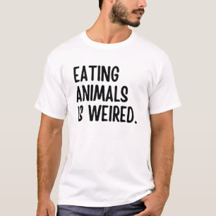 Dieren eten is veganistisch t-shirt
