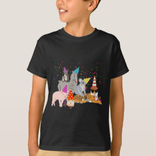 Dieren Feesten Schattige Dieren Gaan Naar Een Fees T-shirt