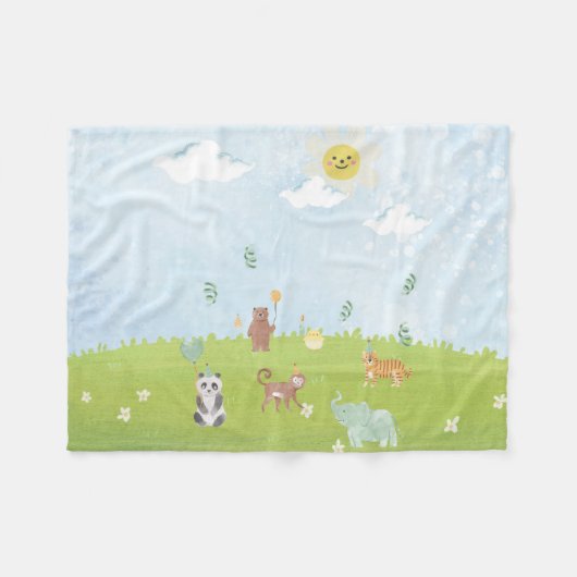 DIEREN FLEECE DEKEN (Voorkant (Horizontaal))